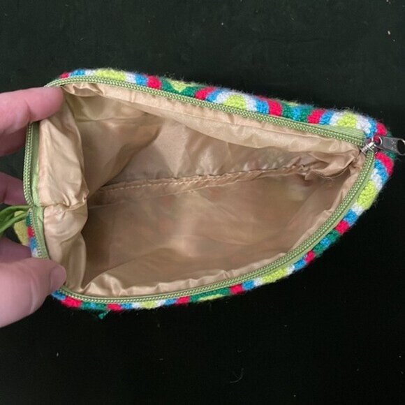 Lucky Eye Wayuu Colourful Clutch Wristlet Punch Needle Purse Handmade Bohemian - Picture 6 of 6